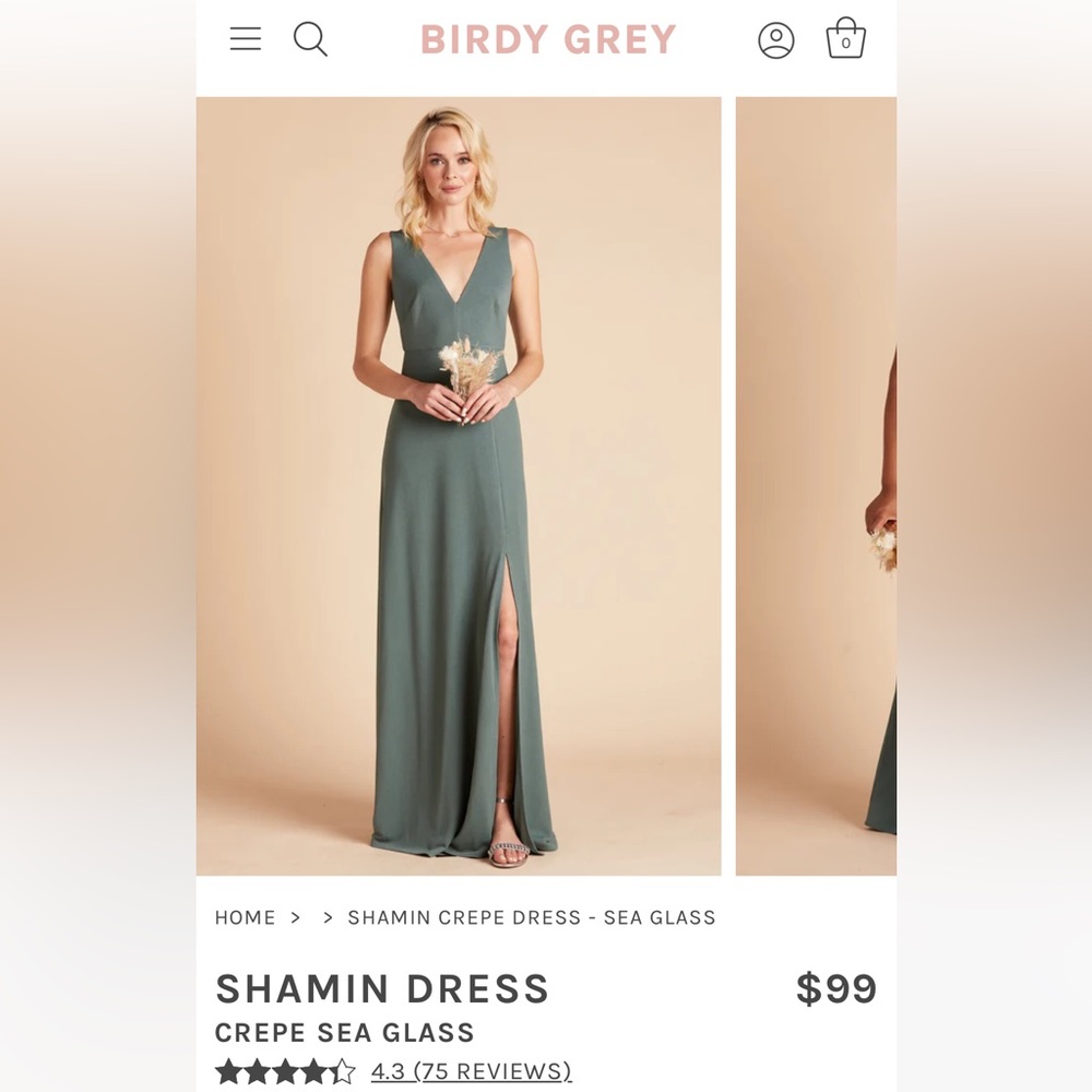 Sea glass green Birdy Grey bridesmaid dress